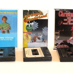 Lot of 3 Vintage Christmas Music Bing Crosby Frank Sinatra Xmas Audio Cassettes